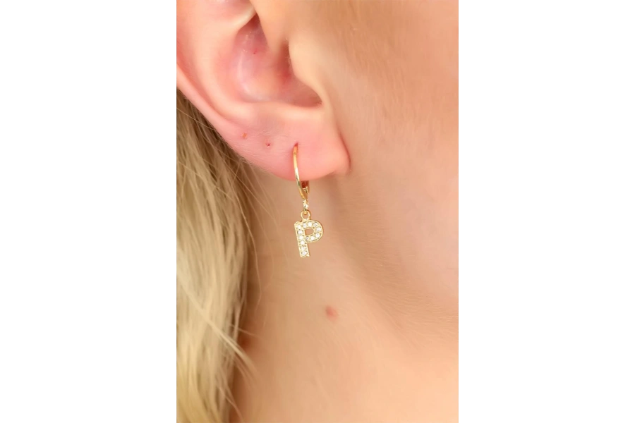 Shoecide P Harf Bayan Küpe