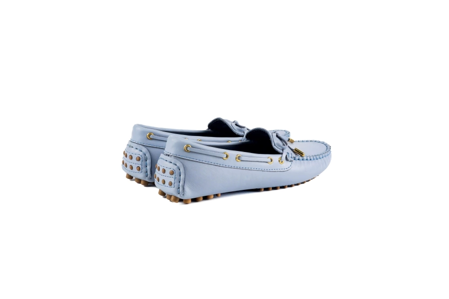 Shoecide Patara Kadın Açık Mavi Hakiki Deri Loafer Ayakkabı
