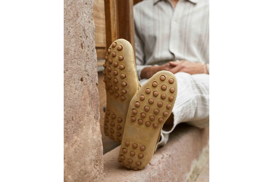 Shoecide Pirene Açık Camel Hakiki Süet Deri Erkek Loafer Ayakkabı