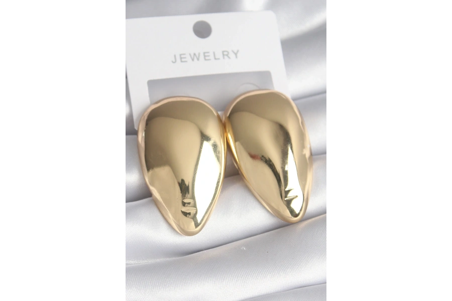 Shoecide Pirinç Gold Renk Badem Model Kadın Küpe