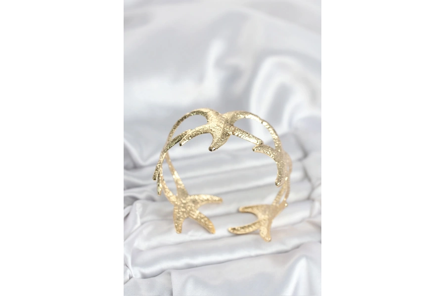 Shoecide Pirinç Gold Renk Deniz Yıldızı Model Kadın Bileklik