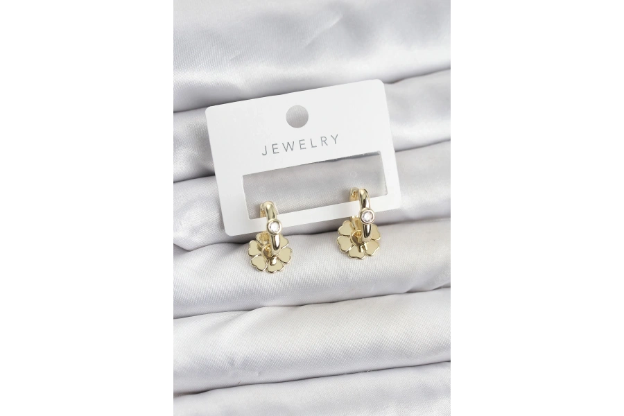 Shoecide Pirinç Gold Renk Kadın Göçmen Küpe