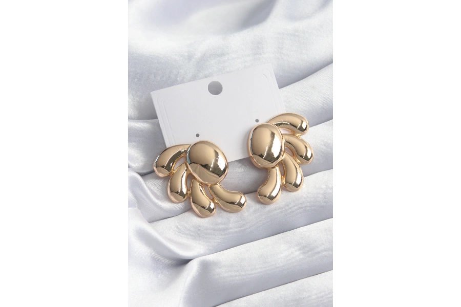 Shoecide Pirinç Gold Renk Kadın Küpe