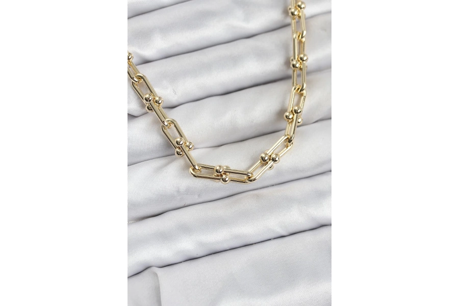 Shoecide Pirinç Gold Renk Tifani Model Kadın Kolye