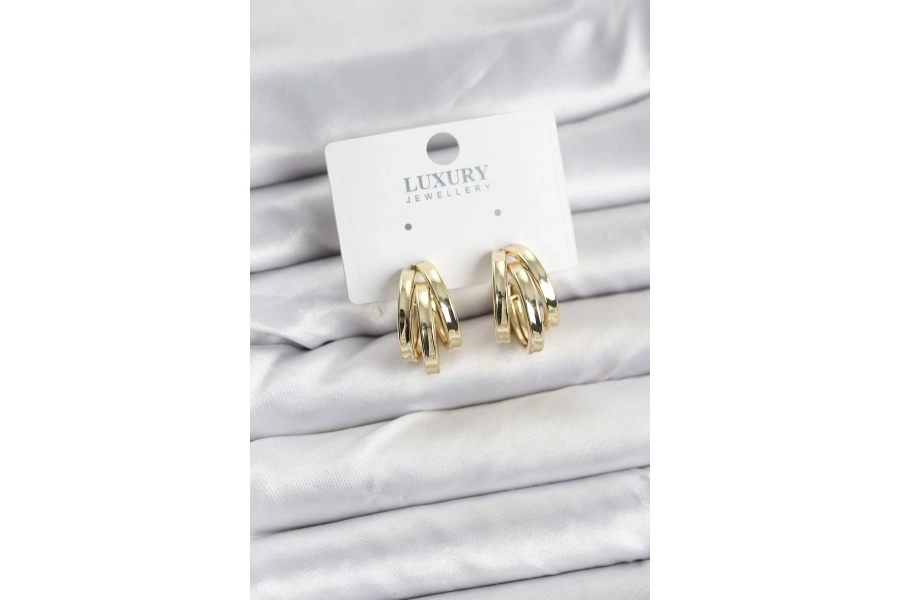 Shoecide Pirinç Gold Renk Vintage Halka Model Kadın Küpe