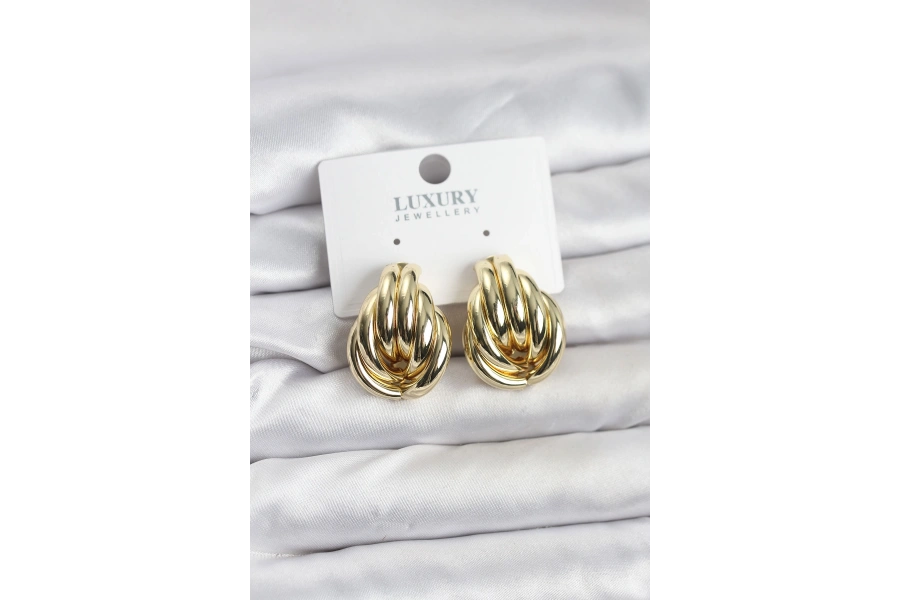 Shoecide Pirinç Gold Renk Vintage Kadın Küpe