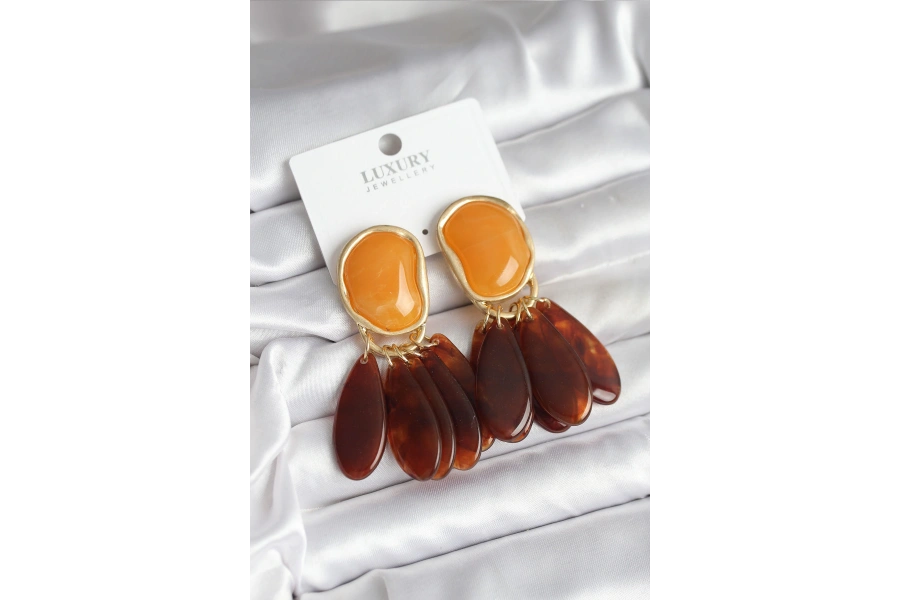 Shoecide Pirinç Gold Renk Vintage Model Kadın Küpe