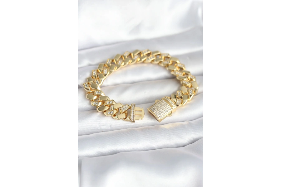 Shoecide Pirinç Gold Renk Vıp Exclusive Seri Gurmet Model Kadın Bileklik