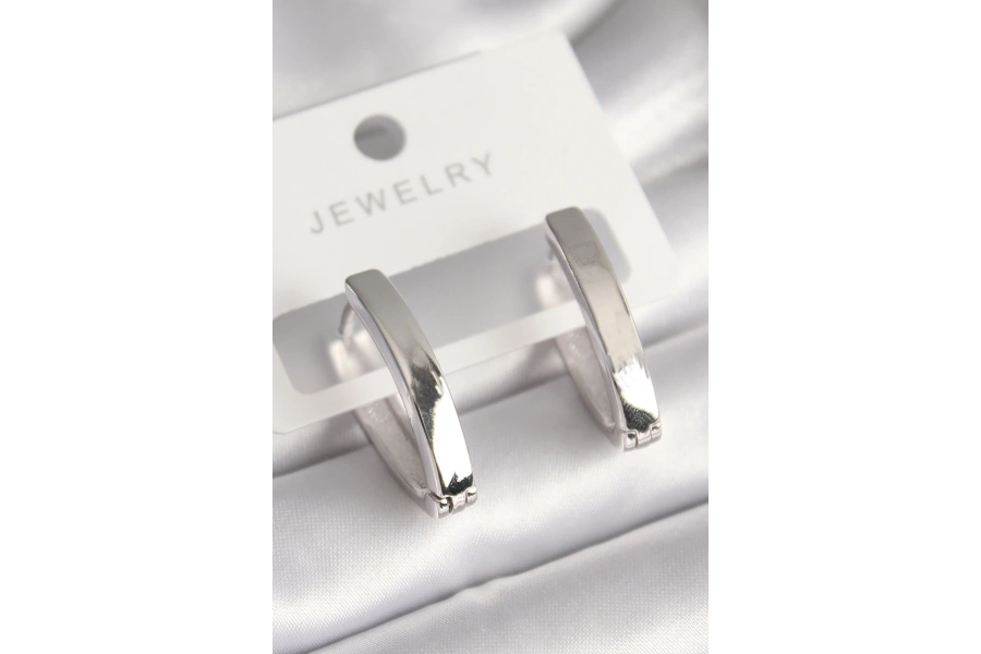 Shoecide Pirinç Gümüş Renk Kadın Küpe