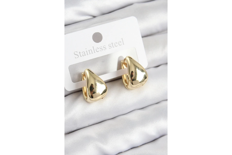 Shoecide Pirinç Halka Model Gold Renk Kadın Küpe