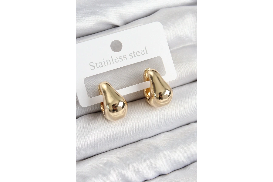 Shoecide Pirinç Halka Model Gold Renk Kadın Küpe