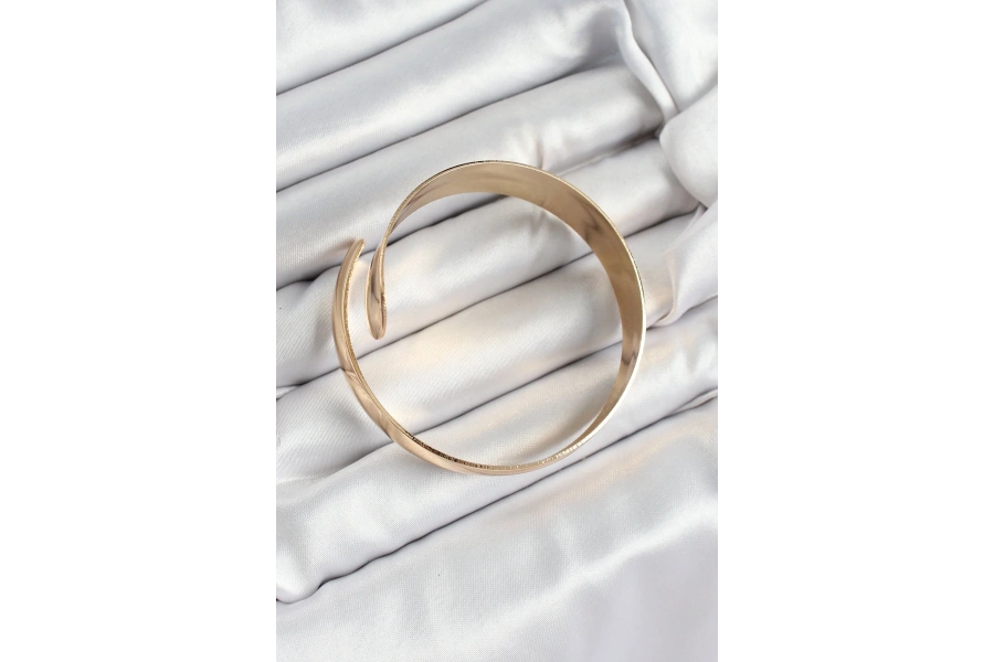 Shoecide Pirinç Manşet Model Gold Renk Kadın Pazu Bileklik