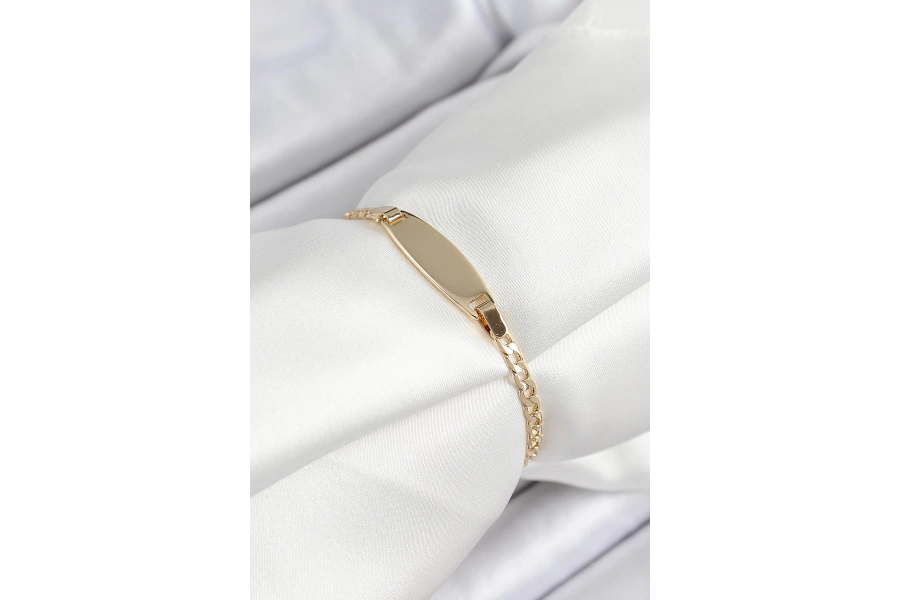 Shoecide Pirinç Oval Model Gold Renk Xuping Bebek Künyesi