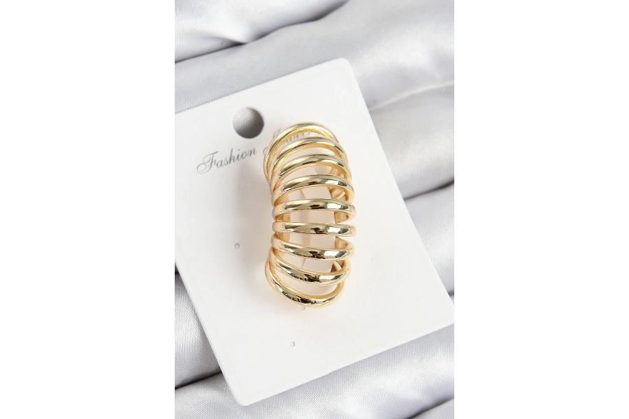 Shoecide Pirinç Yay Model Gold Renk Sağ Kıkırdak Küpe