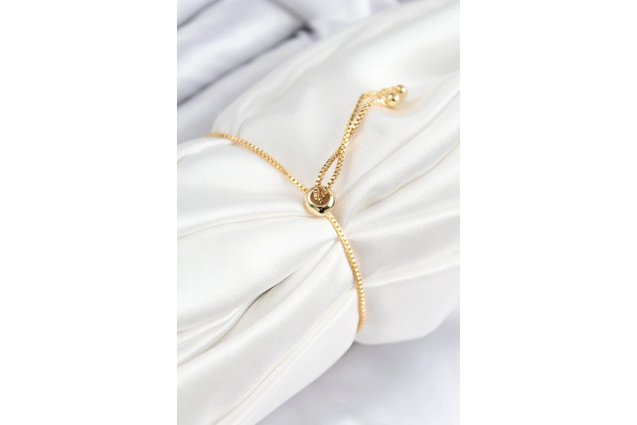 Shoecide Pirinç Zirkon Taşlı Daire Model Gold Renk Asansörlü Kadın Bileklik