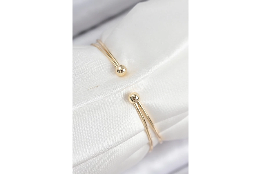 Shoecide Pirinç Zirkon Taşlı Kelebek Model Gold Renk Kadın Bileklik
