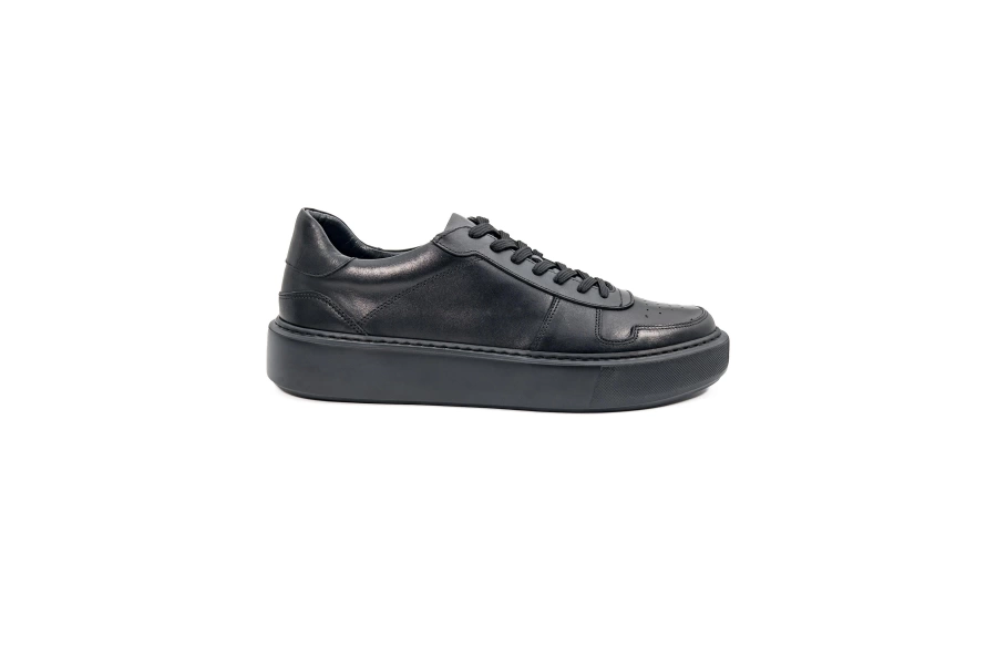 Shoecide Rush Siyah Hakiki Deri Siyah Taban Erkek Spor (sneaker) Ayakkabı