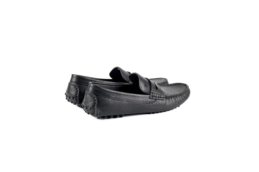 Shoecide Sardes Siyah Hakiki Deri Erkek Loafer Ayakkabı