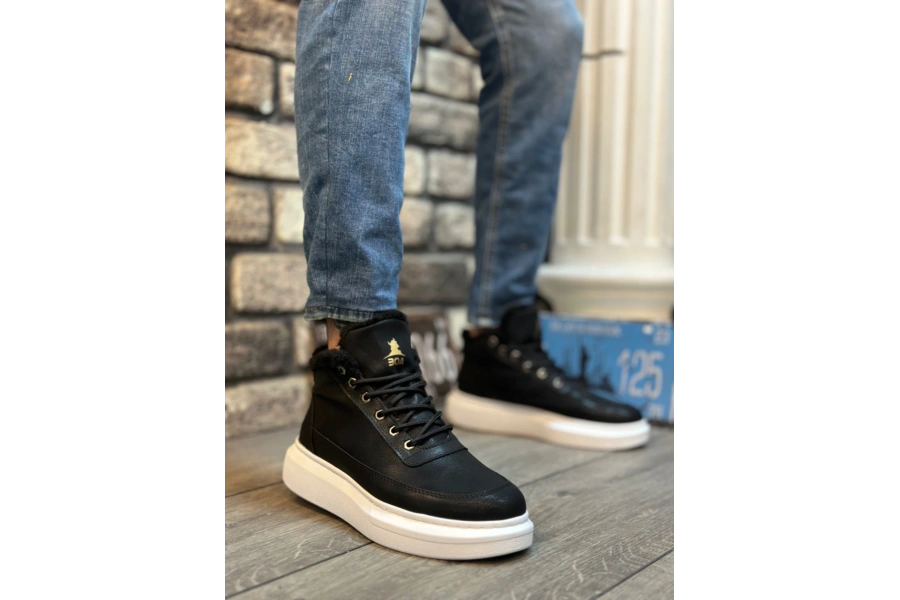 Shoecide Sb0151 İçi Kürklü Bağcıklı Erkek Tarz Spor Bot