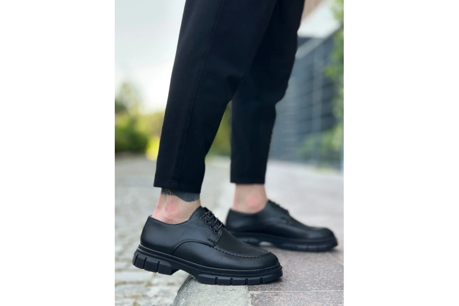 Shoecide Sb0237 Bağcıklı Klasik Yüksek Taban Casual Erkek Ayakkabı