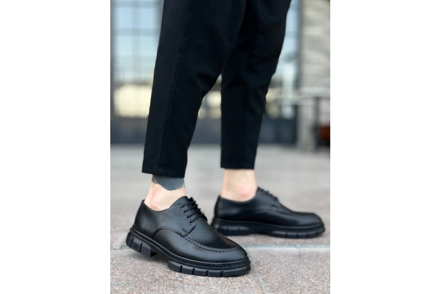 Shoecide Sb0237 Bağcıklı Klasik Yüksek Taban Casual Erkek Ayakkabı