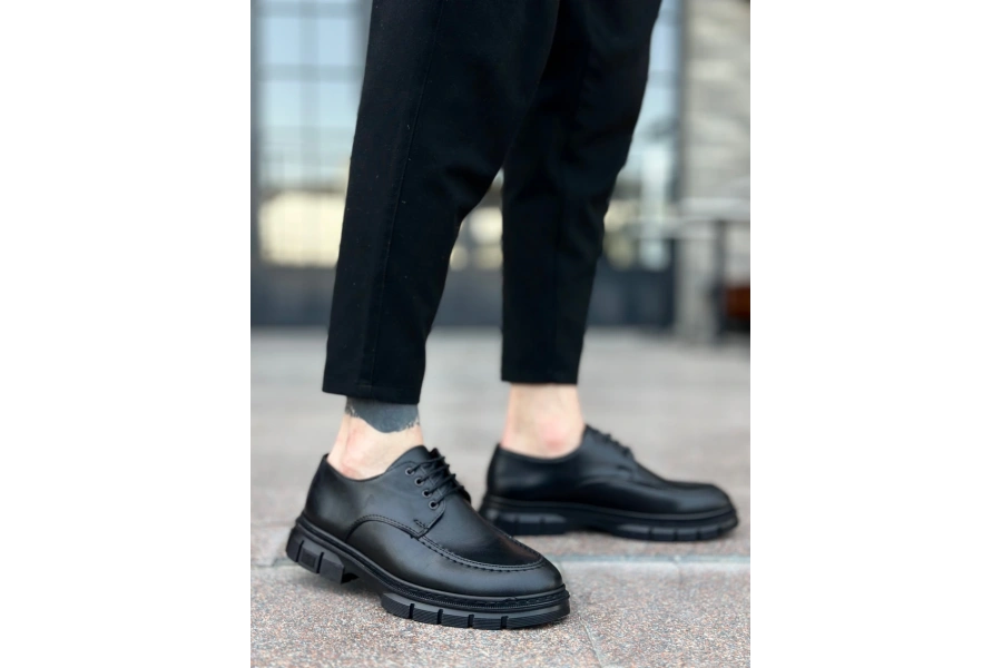 Shoecide Sb0237 Bağcıklı Klasik Yüksek Taban Casual Erkek Ayakkabı