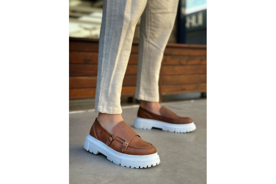 Shoecide Sb0242 Tokalı Klasik Yüksek Taban Taba Erkek Ayakkabı