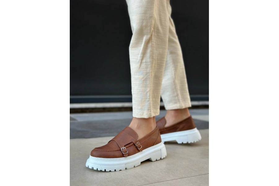 Shoecide Sb0242 Tokalı Klasik Yüksek Taban Taba Erkek Ayakkabı