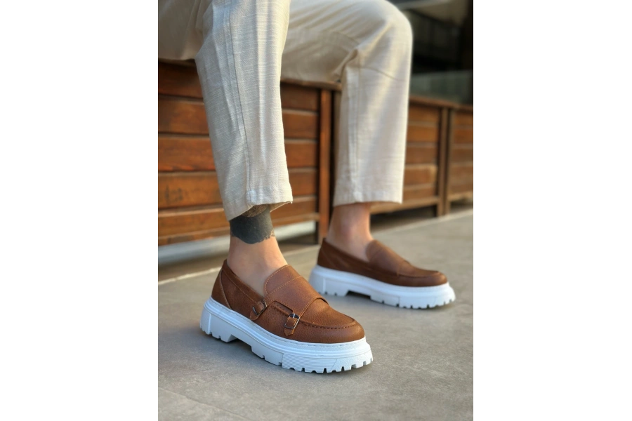 Shoecide Sb0242 Tokalı Klasik Yüksek Taban Taba Erkek Ayakkabı