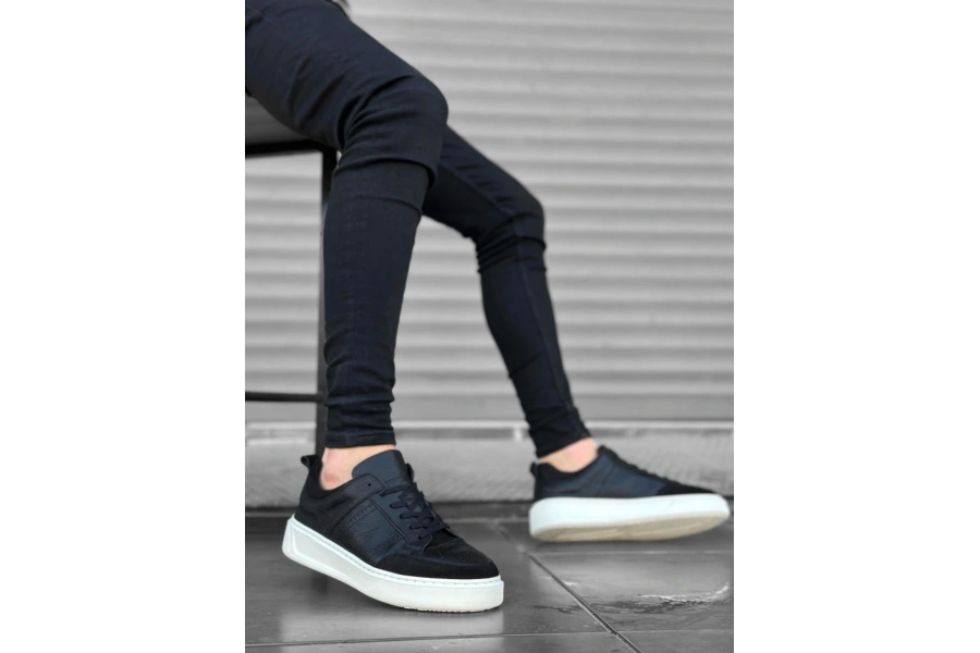 Shoecide Sb0314 İçi Dışı Hakiki Deri Bağcıklı Siyah Klasik Erkek Ayakkabısı