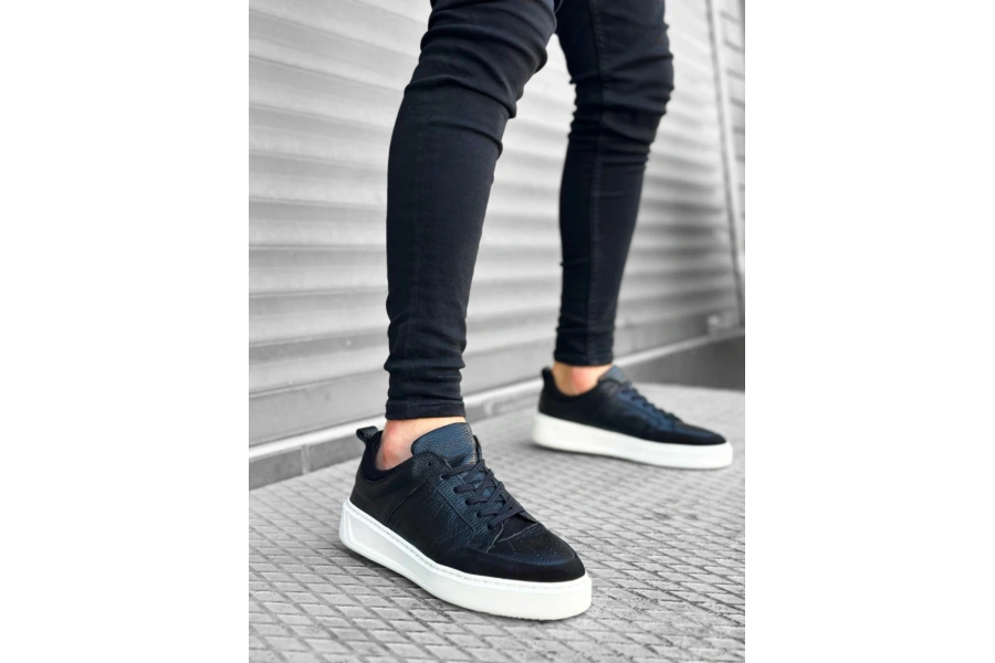 Shoecide Sb0314 İçi Dışı Hakiki Deri Bağcıklı Siyah Klasik Erkek Ayakkabısı