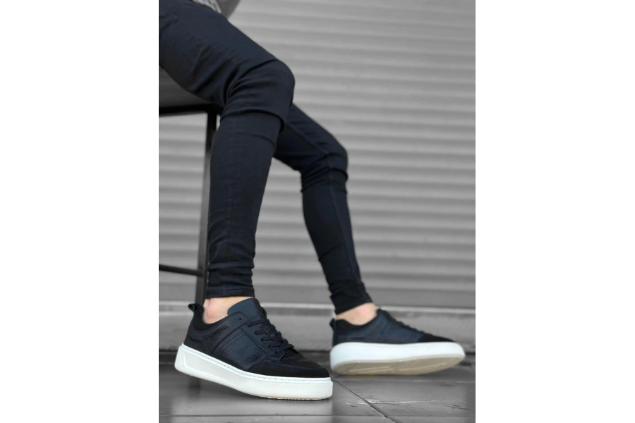 Shoecide Sb0314 İçi Dışı Hakiki Deri Bağcıklı Siyah Klasik Erkek Ayakkabısı