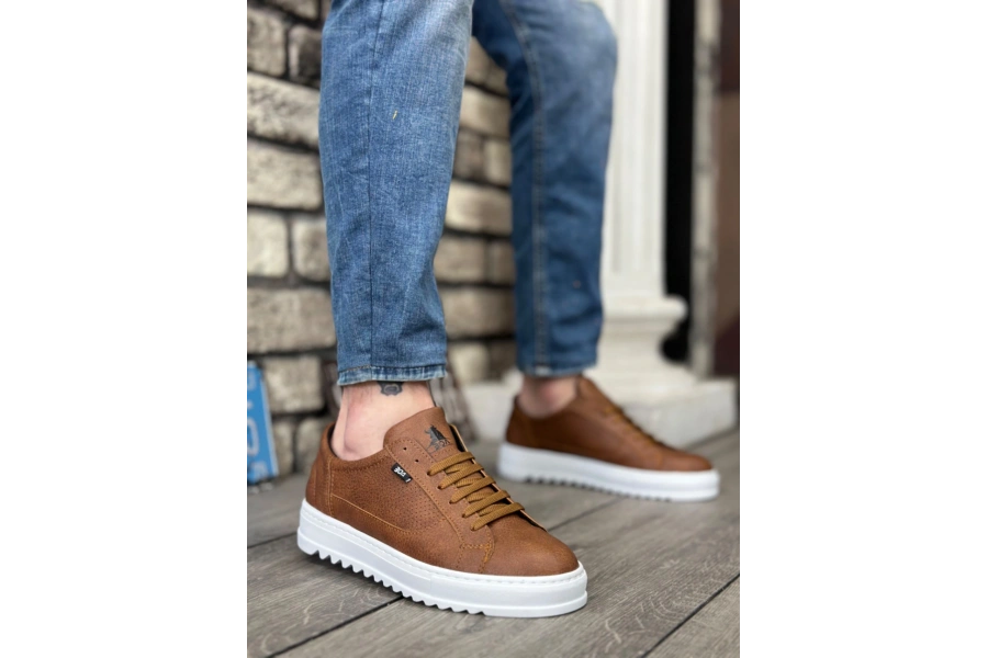 Shoecide Sb0323 Boa Kalın Tırtık Yüksek Taban Taba Bağcıklı Spor Erkek Ayakkabı