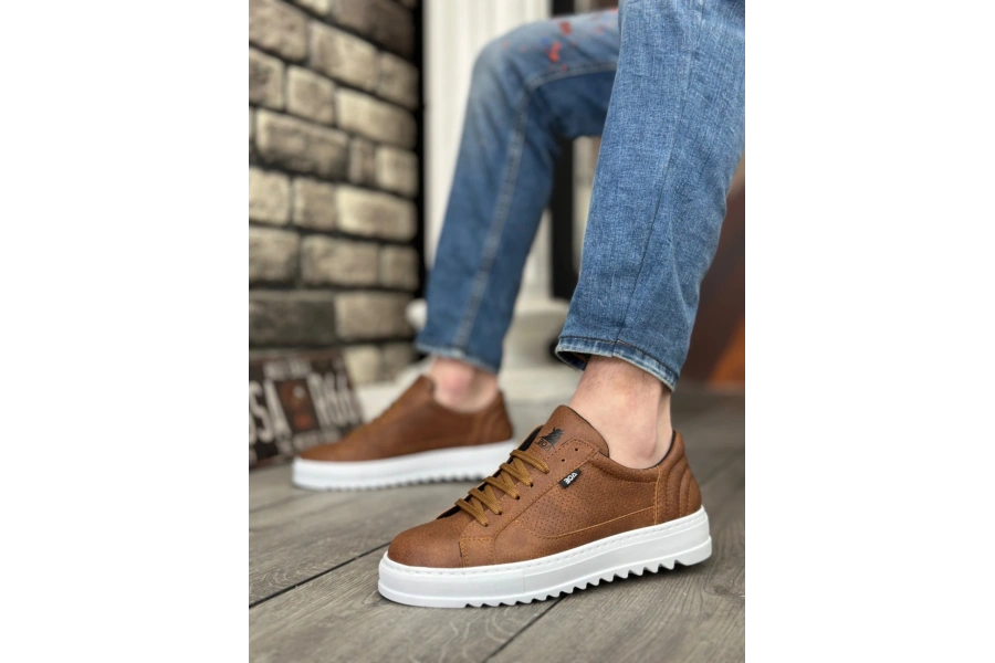 Shoecide Sb0323 Boa Kalın Tırtık Yüksek Taban Taba Bağcıklı Spor Erkek Ayakkabı