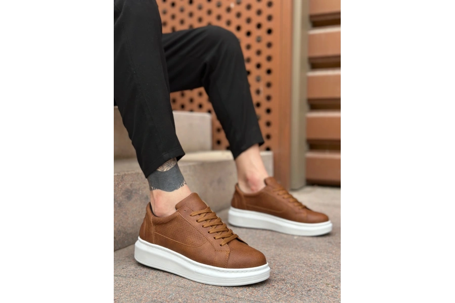 Shoecide Sb0423 Boa Kalın Yüksek Taban Taba Bağcıklı Spor Erkek Ayakkabı