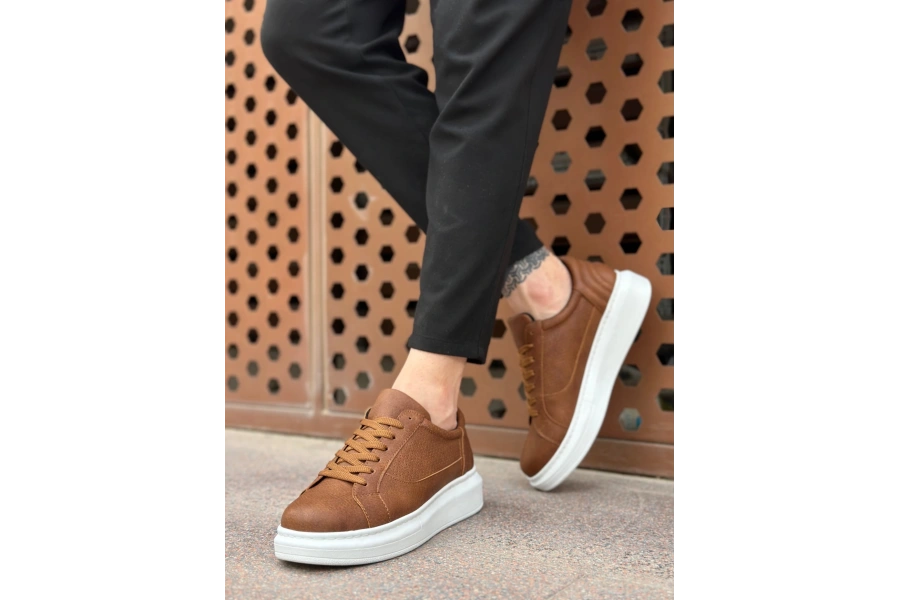 Shoecide Sb0423 Boa Kalın Yüksek Taban Taba Bağcıklı Spor Erkek Ayakkabı