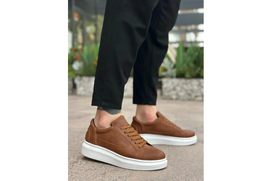 Shoecide Sb0423 Boa Kalın Yüksek Taban Taba Bağcıklı Spor Erkek Ayakkabı