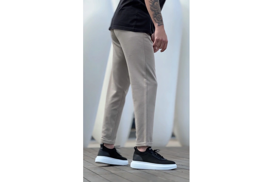 Shoecide Sb0812 Özel Örme Triko Tarz Siyah Renk Spor Ayakkabı