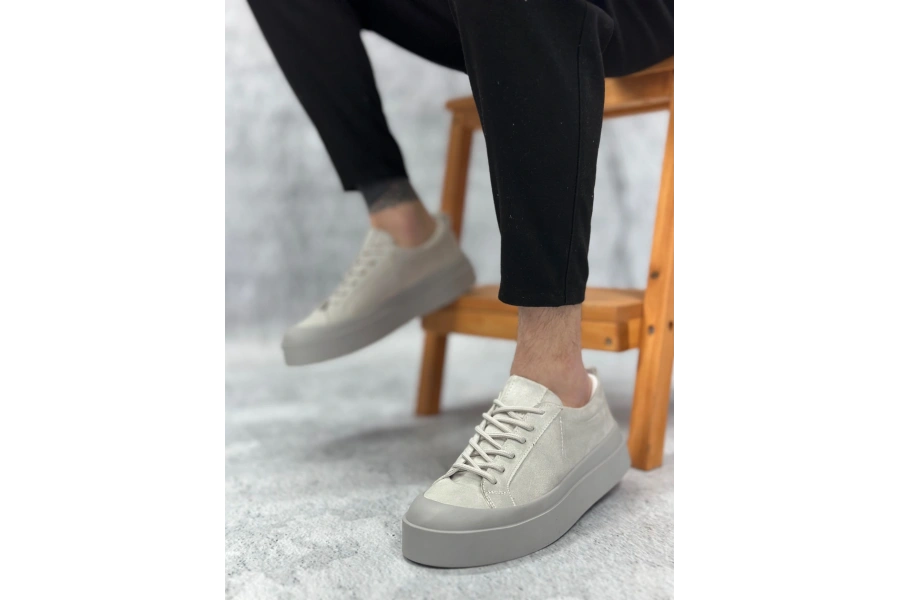 Shoecide Sb500 Boa Özel Termo Taban Gri Casual Erkek Ayakkabı