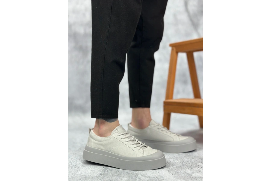 Shoecide Sb500 Boa Özel Termo Taban Gri Casual Erkek Ayakkabı