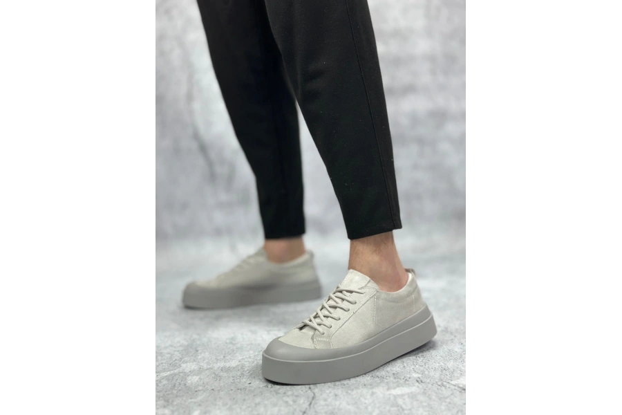 Shoecide Sb500 Boa Özel Termo Taban Gri Casual Erkek Ayakkabı