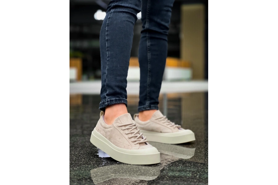 Shoecide Sb500 Boa Özel Termo Taban Krem Casual Erkek Ayakkabı