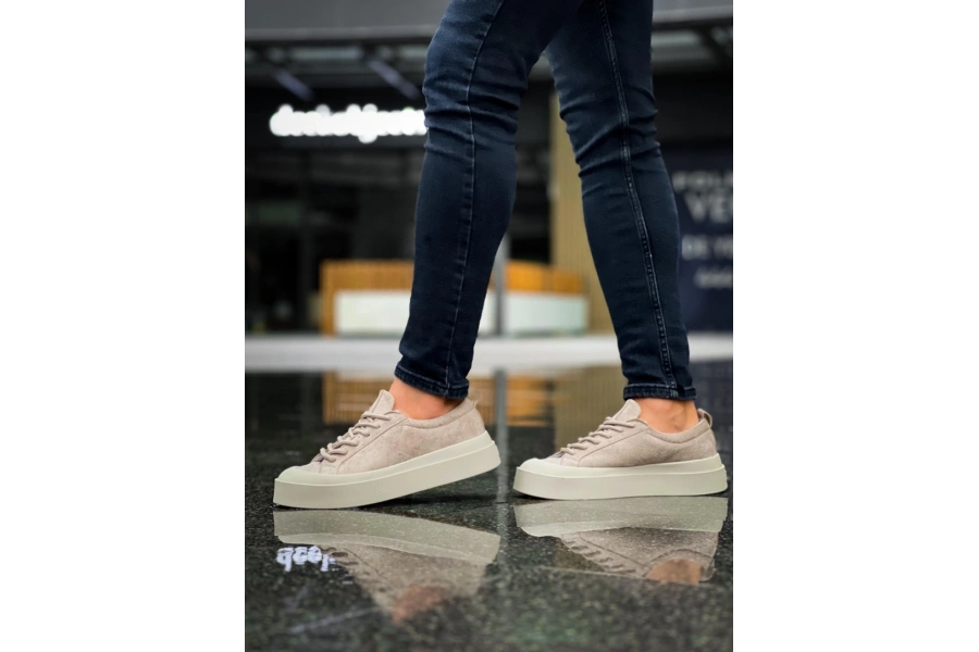 Shoecide Sb500 Boa Özel Termo Taban Krem Casual Erkek Ayakkabı
