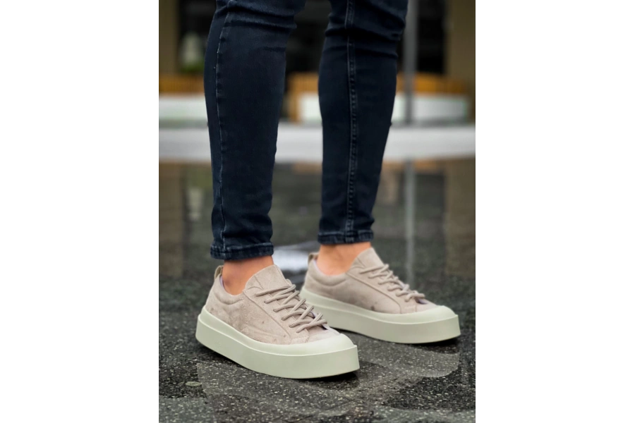Shoecide Sb500 Boa Özel Termo Taban Krem Casual Erkek Ayakkabı