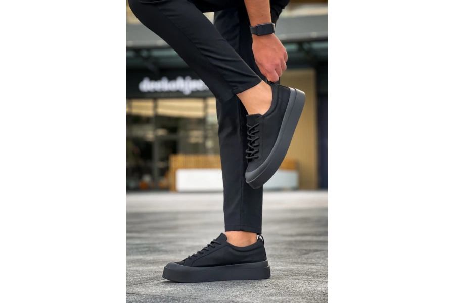 Shoecide Sb500 Boa Özel Termo Taban Siyah Renk Casual Erkek Ayakkabı