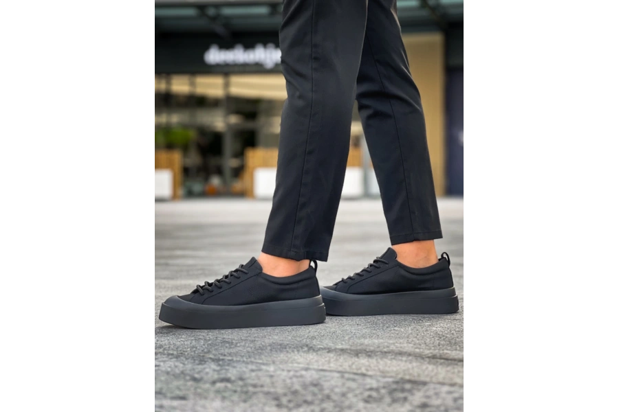 Shoecide Sb500 Boa Özel Termo Taban Siyah Renk Casual Erkek Ayakkabı
