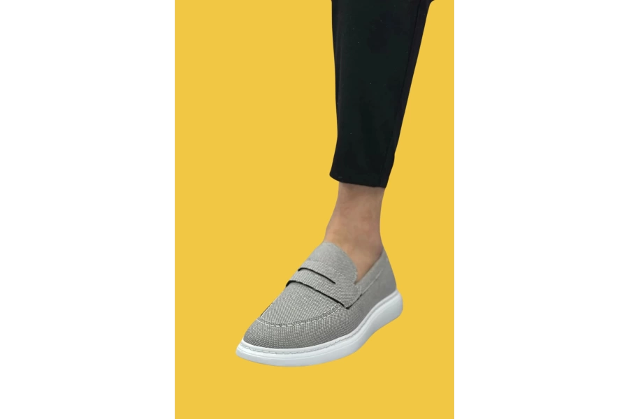 Shoecide Sbo0355 Bağcıksız Keten Füme Klasik Corcik Erkek Ayakkabı
