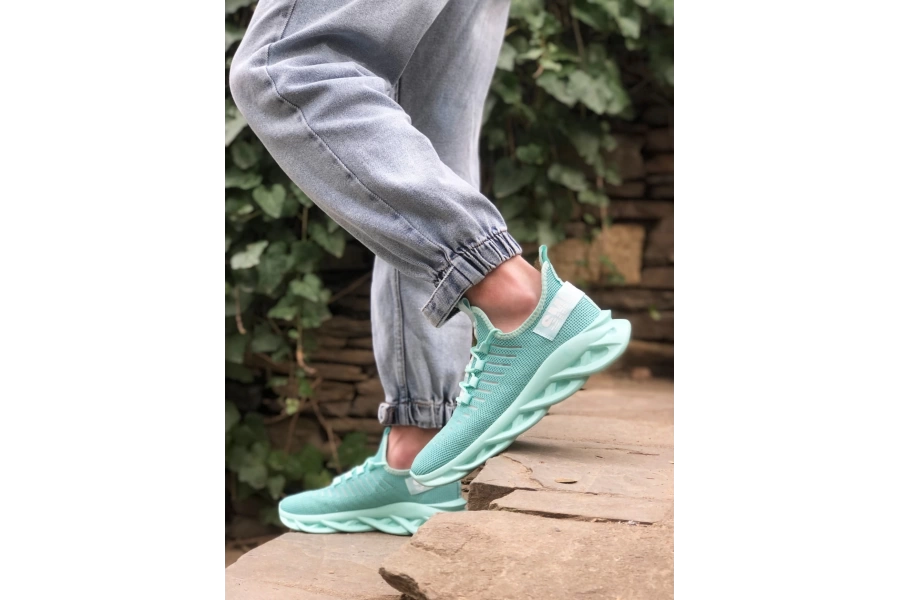 Shoecide Sbo0602 Phantom Yüksek Taban Tarz Sneakers Mint Yeşil Erkek Spor Ayakkabısı