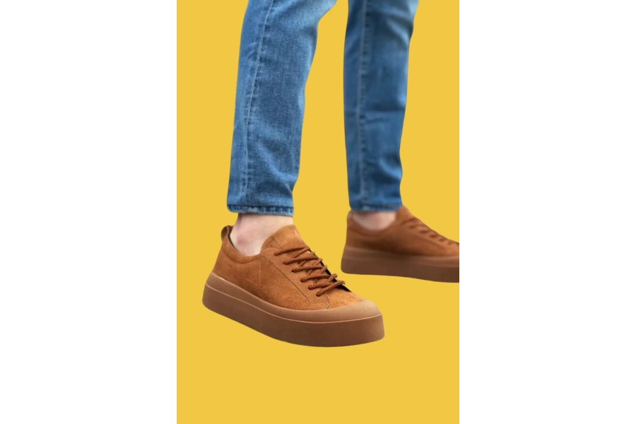Shoecide Sbo500 Bağcıklı Özel Termo Taban Taba Casual Erkek Ayakkabı