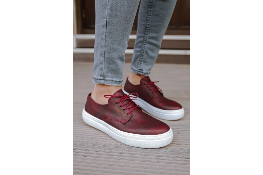 Shoecide Shch005 Cbt Pıttı Erkek Ayakkabı Bordo